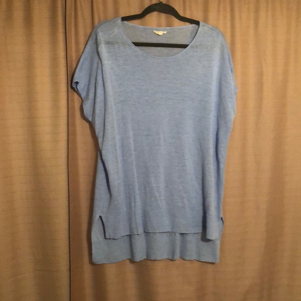 Eileen Fisher cap sleeved linen tee